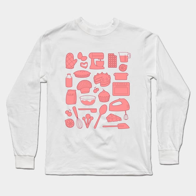 Baking Pink Long Sleeve T-Shirt by Abbilaura